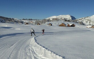 Cross country skiing on the Tauplitzalm